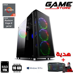 Game Console - PC Gaming - AMD Ryzen 3 2200G Processor - 16 GB RAM - Integrated AMD VEGA 8 Graphics Card